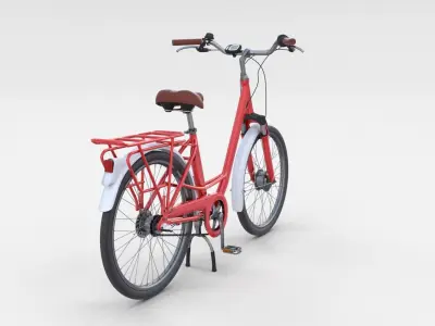 City Bicycle Red 3D model