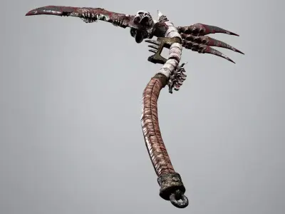 Demon Scythe Low-poly 3D model