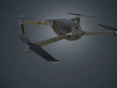 Mavic 2 Drone Low-poly 3D model