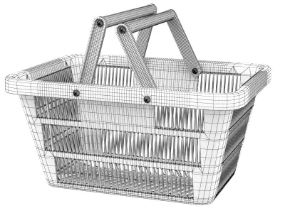 Shopping basket 01 3D model