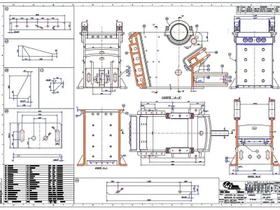 OMNI OC9070 JAW CRUSHER 3D and 2D 3D model