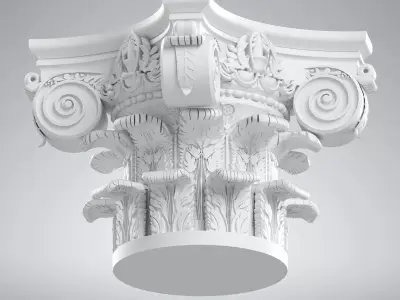 Corinthian Capital  Ultra Realistic 3D Model for Architecture  3D print model