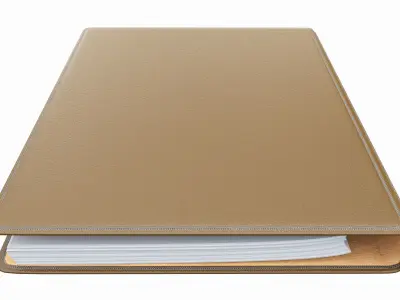 Office document binder mockup 02 3D model