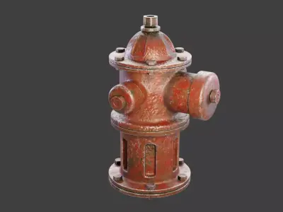 Old Rusty Fire Hydrant 3D model