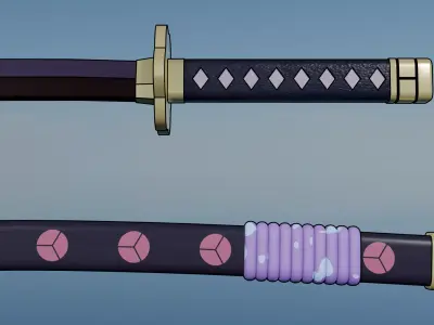 One Piece Katana Shusui 3D model