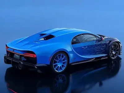bugatti chiron Free low-poly 3D model purchase