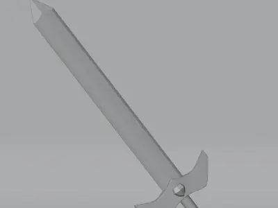 Golden Sword Free low-poly 3D model
