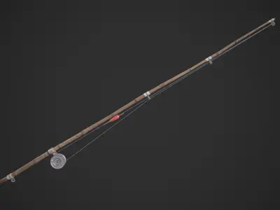 Fishing Pole Low-poly 3D model purchase