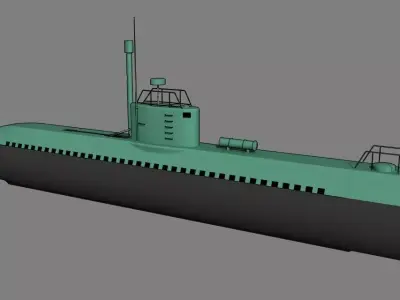 SS Ghadir class Low-poly 3D model