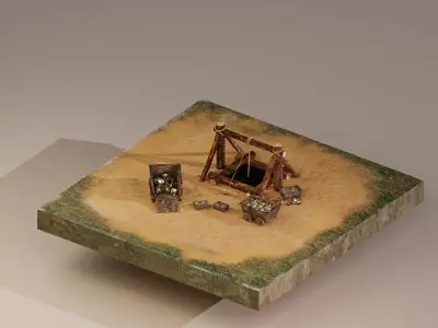 Gold Mine Level 1 Low-poly 3D model