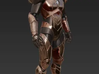 Iron Lady Sci-Fi Premium 3D Model Rigged   3D model