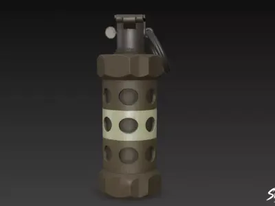 Flashbang Low-poly 3D model