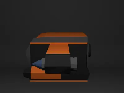 Bomber spaceship Free low-poly 3D model