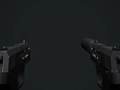 HK USP Game Ready Low-poly 3D model