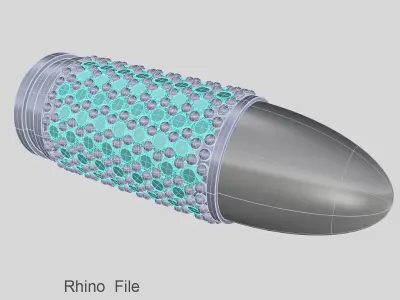 3D model Diamonds Cartridge Pendant 3D print model