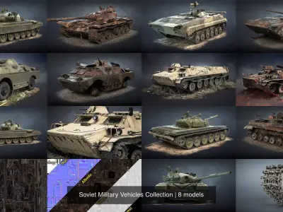 Soviet Military Vehicles Collection 3D Model Pack