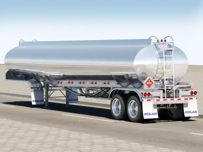 Semitrailer Tank Polar 3D model