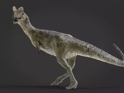 dilophosaurs Low-poly 3D model