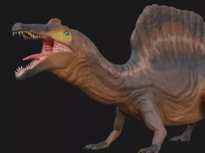 Spinosaurus Low-poly 3D model 2
