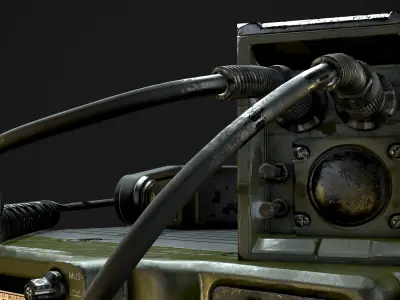 Military Radio Model Low-poly 3D model
