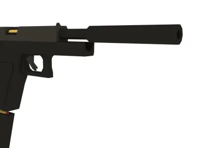 Low Poly Glock 17 Low-poly 3D model
