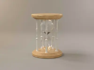 Realistic Hourglass Glass 3D model 3D model