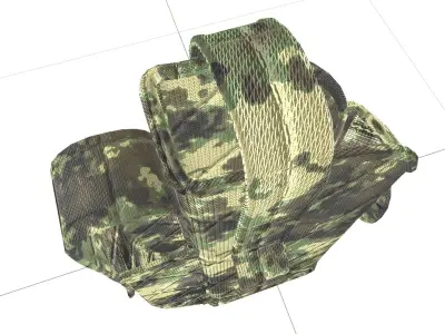 Military pistol holster Low-poly 3D model