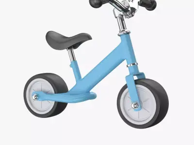 Pedal Balance Bike Walking Bicycle for Kids 3D model