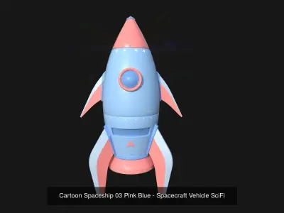 08 Cartoon Spaceship Collection - Spacecraft Vehicle SciFi 3D Model Pack