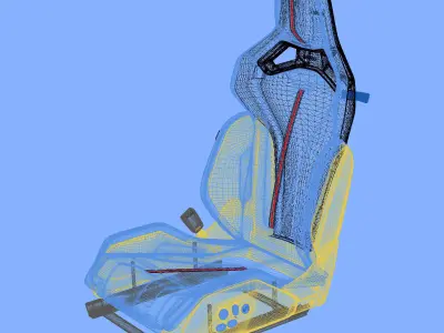 RECARO SPORT C 3D Model  Low-poly 3D model