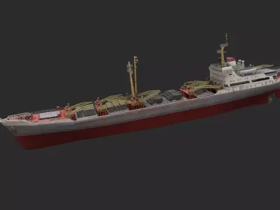 Poltava Battleship Low-poly 3D model
