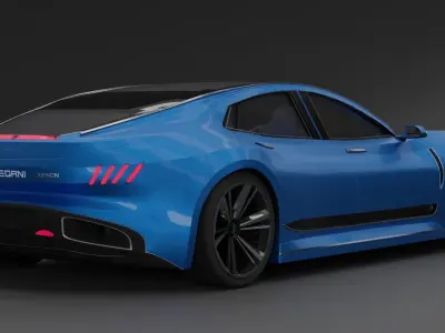 4 door sport sedan Free 3D model