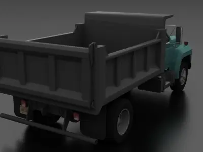 F-Series F-800 Dump Truck 1980 Low-poly 3D model