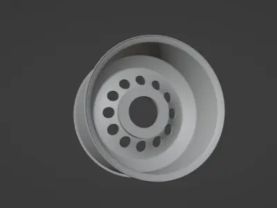 Outlaw old school racing wheel   3D model