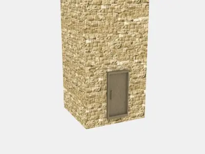 Castle tower Free low-poly 3D model