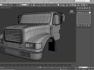 International truck Low-poly 3D model