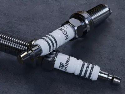 Spark Plug - NGK Ruthenium HX 3D model