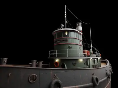 TUG HARBOUR 3D model