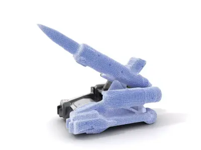 Futuristic Missile Launcher Model Pack Low-poly 3D model