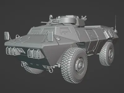 M1117 Armored Security Vehicle Low-poly 3D model