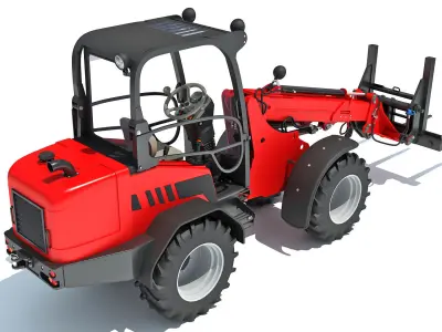 Telescopic Wheel Loader 3D model by 3D-Horse