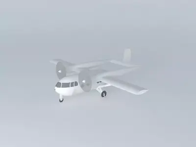 aeroplane propeller plane Free 3D model