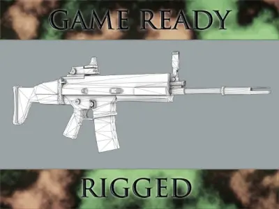 Assault Rifle 3D model buy
