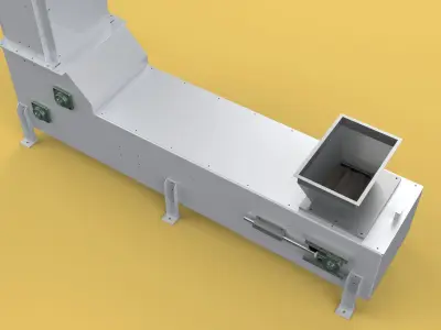 ELEVATOR Z BUCKET CHAIN CONVEYOR LIFT VERTICAL 3D model