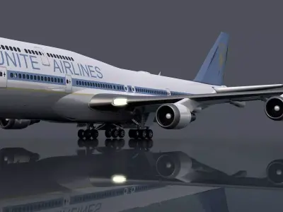 Boeing 747 3D model by mikekw95