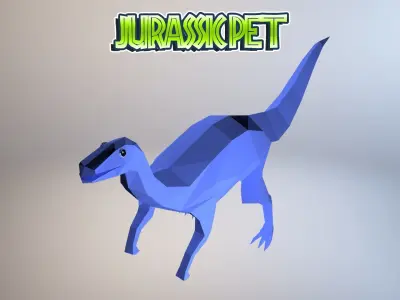Anchisaurus Polyzelus Low-poly 3D model