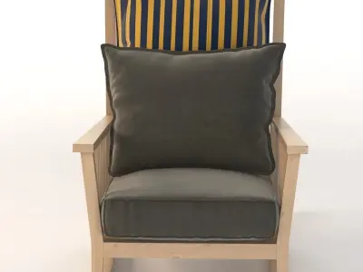 InOut 709 Gervasoni Rocking Armchair 3D model