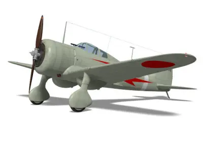 Nakajima Ki27 Nate Kou 3D model