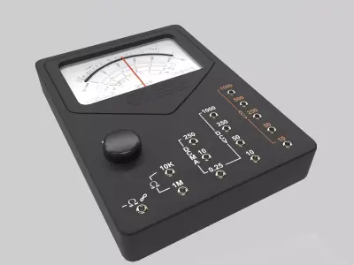 Multi Meter   Analog Multimeter Low-poly 3D model