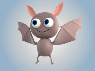 Cartoon Bat 3D model